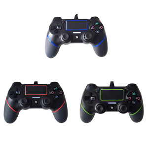 Toptan yüksek performanslı kablolu çift Vibrtation oyun denetleyicisi için PS4 <span class=keywords><strong>PS3</strong></span> için LED göstergesi <span class=keywords><strong>USB</strong></span> kablosu Joystick Gamepad/PC/TV - Product Image 2