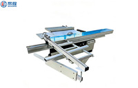 Scie à panneaux à table coulissante de précision 3,2 m pour le travail du bois, coupe à 45 et 90 degrés, avec double lame, pour mélamine, MDF et contreplaqué