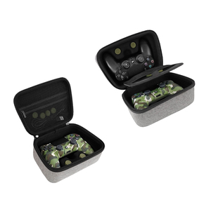 Étui de transport rigide portable gris en EVA pour manette de jeu, avec fermeture éclair, étanche et antichoc, pour <span class=keywords><strong>Sony</strong></span> <span class=keywords><strong>PS5</strong></span> PS4 Microsoft - Product Image 2