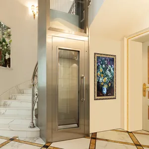 Household Alloy Aluminium Shaft Luxury Cabins Company Customized Sales Lift Hydraulic Residential Elevators