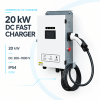 Borne de Recharge DC CCS2 20kW pour Véhicules Électriques, Monopistolet, OCPP 1.6J, RFID, IP54, Station Résidentielle Communautaire, Écran Tactile, Paiement QR, Cloud