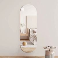 Miroir mural pleine longueur sans cadre, fait main, écologique, argenté, pour chambre à coucher, salon, décoration festive pour la maison