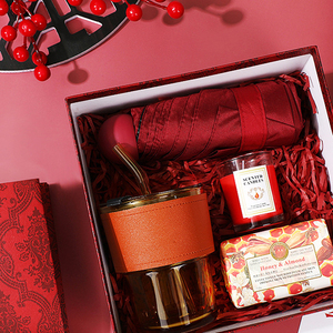Burgundy Valentine's Day <b>Gift</b> Set Business Employee Benefits <b>Gift</b> <b>Box</b> Wholesale Wedding Souvenir <b>Gifts</b> for Guests Bridesmaids - Product Image 1