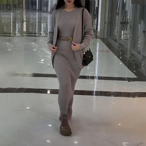 <span class=keywords><strong>H</strong></span>-02213 Nuevo Conjunto de <span class=keywords><strong>Cárdigan</strong></span> de Punto Estilo Casual para Otoño-Invierno, Cuello Redondo, Corte Ajustado, Estilo Relajado - Product Image 4