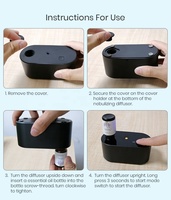 Petit diffuseur d'huiles essentielles mini, portable, fonctionnant sur batterie, diffuseur d'huiles essentielles sans eau