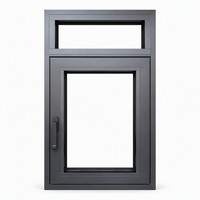 Baies vitrées européennes en aluminium à rupture de pont thermique, triple vitrage avec grille, pour maisons et habitations modernes