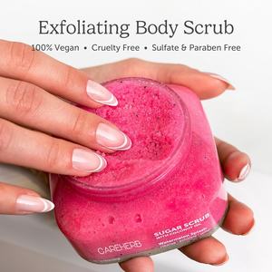 Gommage corporel au sucre de pastèque, naturel, végétalien, exfoliant, anti-imperfections, pour les jambes et les fesses, pré-rasage - Product Image 2