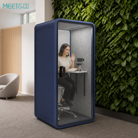 Cabine téléphonique insonorisée bleu marine pour bureau, certifiée ISO, portable, facile à installer, pour l'intérieur, Australie et Nouvelle-Zélande