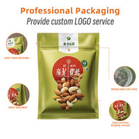 Sac d'emballage de riz de support d'impression de logo personnalisé 2.5kg-5kg pochette à trois joints latéraux en nylon PA PE avec poignée à fermeture éclair à usage agricole