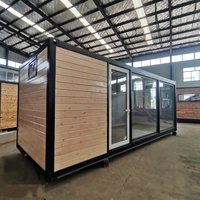 Postes de travail en conteneurs maritimes de 20 pieds, service tout-en-un, maison mobile préfabriquée, bureau modulaire en acier à panneaux sandwich
