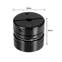Accouplement de moteur à arbre en aluminium, coupleur rigide à serrage, anodisé noir, pour moteur pas à pas CNC, servomoteur, imprimante 3D, fabricant OEM