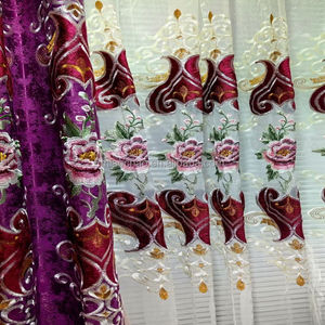 Bán Buôn Của Rèm Vải Sang Trọng Châu Âu Cortina Thiết Kế Phòng Khách Thêu Hoa 100% Polyester Phù Hợp Với Rèm Cửa - Product Image 4