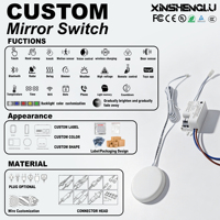 Capteur tactile pour armoire |   Lampes LED 300W, alimentation 220V |   Interrupteur intelligent à capteur couleur unique |   Classement IP21 |   Portée de détection de 1 à 6 mm
