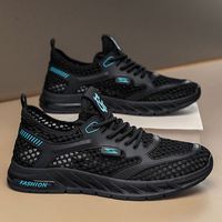 Chaussures pour hommes, respirantes, décontractées, polyvalentes, en mesh, semelle souple, résistantes à l'usure, chaussures de course, baskets tendance