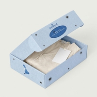 Boîtes en carton ondulé E-flute personnalisées, écologiques, avec fentes, doublées d'éponge, fermeture magnétique, pelliculage mat, pour vêtements modernes