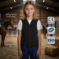 Gilet de sécurité équestre pour enfants grande taille certifié CE CRITT, imperméable, léger et respirant pour les concours de saut d'obstacles