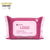 Lingettes d'hygiène féminine individuelles biodégradables à 100 % à l'acide borique, parfum lavande, jetables dans les toilettes, pour femmes