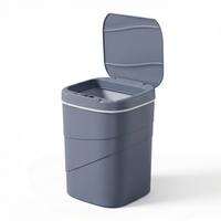 Poubelle intelligente automatique 18L écologique avec capteur de mouvement sans contact, étanche, en plastique