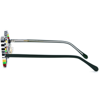 Monture de lunettes irrégulière en acétate Borregls pour femme 2025 – Lunettes rétro carrées de haute qualité – Montures optiques tendance 19386