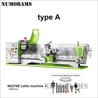 NUMOBAMS NU210E-600 1100W Mini tour CNC pour métaux avec filetage automatique gauche et droit