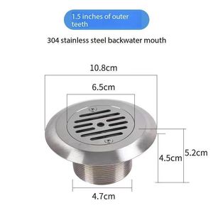 Conector de Entrada de Pared para Piscina, Resistente a la Corrosión, Compatible con Agua Salada, de Acero Inoxidable 304 Premium - Product Image 5