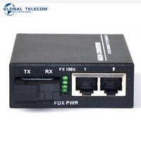 Convertidor de Medios de Fibra Óptica TP-Link y Netlink 10/100/1000 de 20KM Gigabit de 2 Puertos SC a 2RJ45