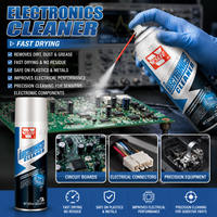 Nettoyant électronique en spray à séchage rapide pour circuits imprimés, connecteurs d'ordinateurs et électroniques OEM ODM