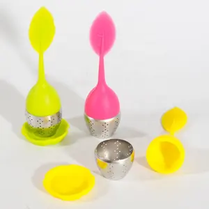 Bulk Silicone Tea Infuser Elephant , Leaf Shape Eco-friendly Tea Infuser Stainless Steel customized wholesales low prices