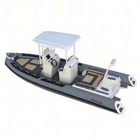 Bateau pneumatique semi-rigide (RHIB) de 6,8 m (22,3 pi) Achilles Hypalon pour 12 personnes avec console à toit rigide, luxe pour la pêche, fabriqué en Chine, faible MOQ