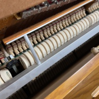 Premium Second Hand Young Chang UC118 Acoustic Piano Dark Brown Wood Body Square Music Rest Export Wooden Crate Packing