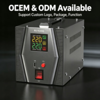 Régulateur de tension monophasé CA, stabilisateur AVR, affichage LCD, boîtier en aluminium, protection contre les surtensions, protecteur d'appareils électroménagers