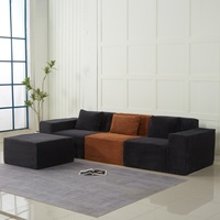 Canapé Modulaire Convertible Doux au Design Simple pour Appartement, Salon et Bureau à Domicile, Emballé sous Vide avec Éponge à Compression