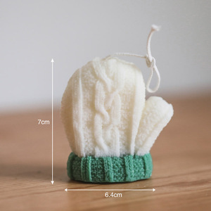 Factory Wholesale <b>Small</b> Christmas Plush Yarn Gloves Shaped Scented <b>Candle</b> Home Decor Christmas Gift - Product Image 6