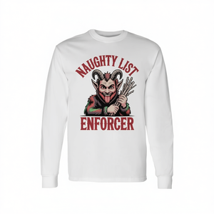 Camiseta de manga larga Naughty List Enforcer, unisex, con cuello redondo, estampado digital, camisa navideña - Product Image 3