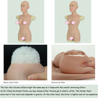 Silicone Faux Corps Costume Ensemble avec Seins Poitrine Formes Corps Costume Anus Chatte Poupée Sexy pour Ladyboy Cosplayer Crossdresser