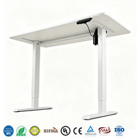 Bureau debout réglable en hauteur en acier laminé à froid pour le bureau à domicile, table ergonomique assis-debout avec montage facile