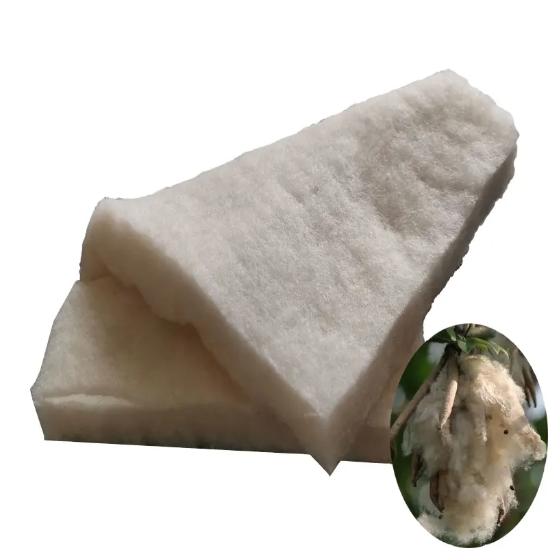 AOBO kapok fiber blended silk insulation padding wadding for clothing/pillow filling fiberfill