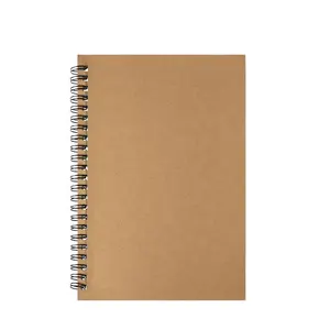 Spiral Notebook Black and Brown Water Resistant Cover 120 Pages Fights Ink Bleed Paper Note Book for Kids or Office