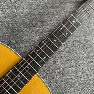 ALL SOLID D28 Model 41" Abalone Inlaid Flower Binding Ebony Rosewood Mahogany Neck Spruce <b>Top</b> 20 Fret NO EQ Acoustic Guitar Fast - Product Image 3
