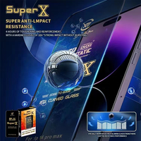 Protection d'écran en verre trempé Super X Clear pour iPhone 17 16 Plus 15 13 12 11 X XS XR, anti-rayures