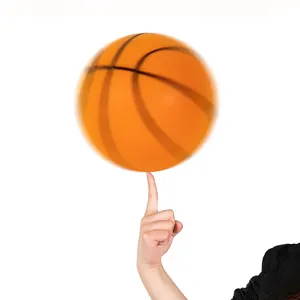Güvenli pu köpük topu 24 cm sessiz basketbol topu çocuklar yumuşak dokunmatik mini oyuncak topları stres kapalı eğitim basketbol oyuncaklar
