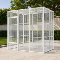 Cage et volière modulaires rectangulaires robustes à structure tissée serrée sans fermeture pour perroquets et oiseaux, abri extérieur pour animaux de compagnie
