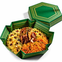 Großhandel Kundenspezifische Logo Mandi Reisschalen-Box Umweltfreundliche Biologisch Abbaubare Halal Restaurant-Verpackungsmaterialien Fabrik