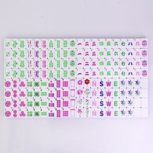 Tuiles de Mahjong Américain en Acrylique Vert Modèle 32, Sac de Rangement en Cristal Haut de Gamme Fait Main pour la Maison, les Cadeaux et les Jeux de Cartes d'Échecs du Jiangsu - Product Image 6