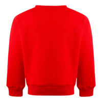 Sweat-shirt rouge d'automne pour filles, avec perles, sequins et patchs brodés, doublure polaire, col rond, haut de fête pour enfants