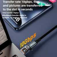Adaptor USB 3.2 OTG Kecepatan Tinggi USB A Male ke Type-C Female Konverter Konektor Transfer Data untuk Ponsel & Tablet Type-C