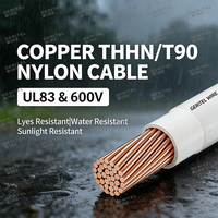 Cable Eléctrico THHN THWN XHHW THW 750 500 350 300 250 mcm, Conductor de Cobre Puro, Aislamiento de PVC, Revestimiento de Nailon, 600V