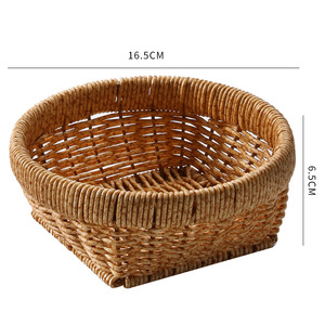 ตะกร้าหวายสานสไตล์นอร์ดิกสุดสร้างสรรค์กระเช้าผลไม้ขนาดเล็กทันสมัยกล่องขนมปีใหม่พร้อมกุญแจสำหรับเก็บอาหาร - Product Image 6