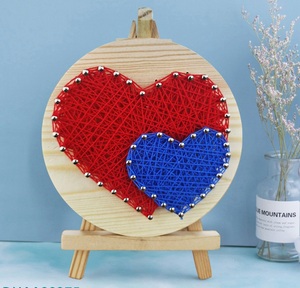Kit de filage en bois DIY pour enfants, introduction au filage pour débutants, arts et artisanat de Noël, marque STRING ART SHJ, pour les enfants de 4 à 12 ans - Product Image 2