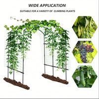 Arche de jardin en acier inoxydable au design élégant, treillis métallique pour plantes grimpantes, support en métal en forme de A de 7 pieds pour jardinières surélevées